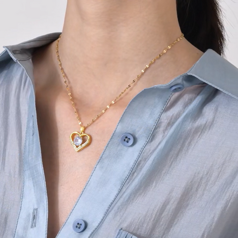 Collar "La Pureza del Corazón"🔥No cambia de color en el tiempo. El regalo perfecto para Navidad.