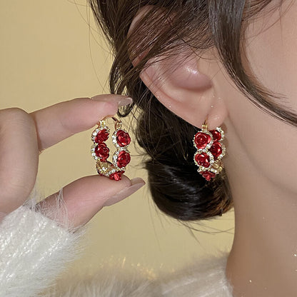 JOYERIA EUROPEA! ARETES ROSAS CLASSIC